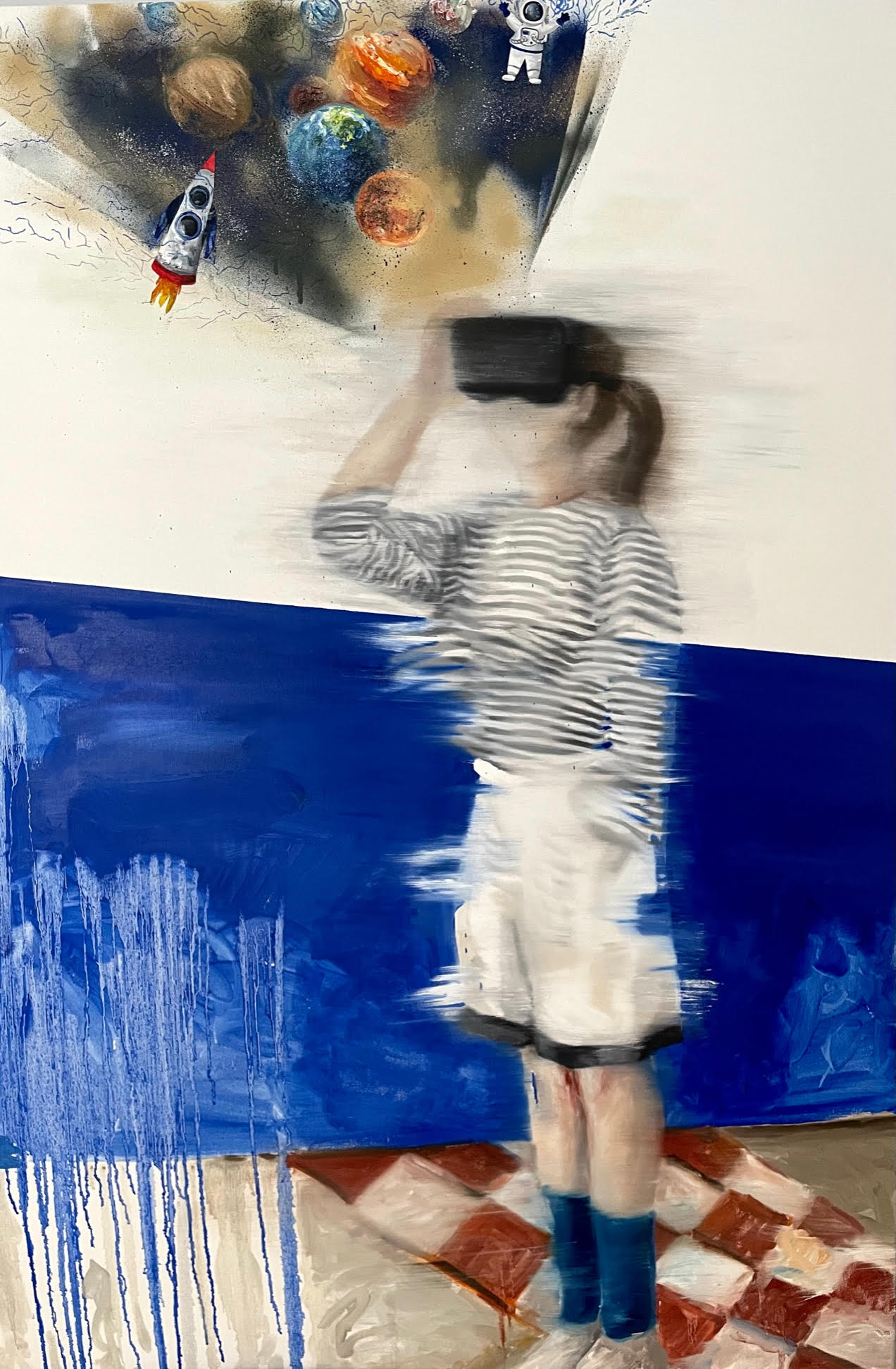 "Galaxy", mixed media, 100x90cm