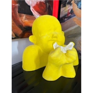 "Taste of lemon", technique liquid stone, 40x30x30cm