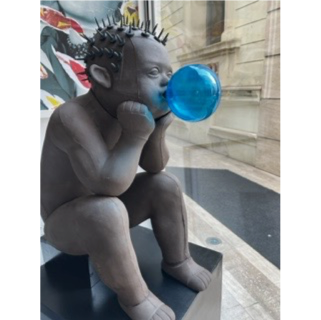 "The Thinker", technique ceramics, 60x50x30cm